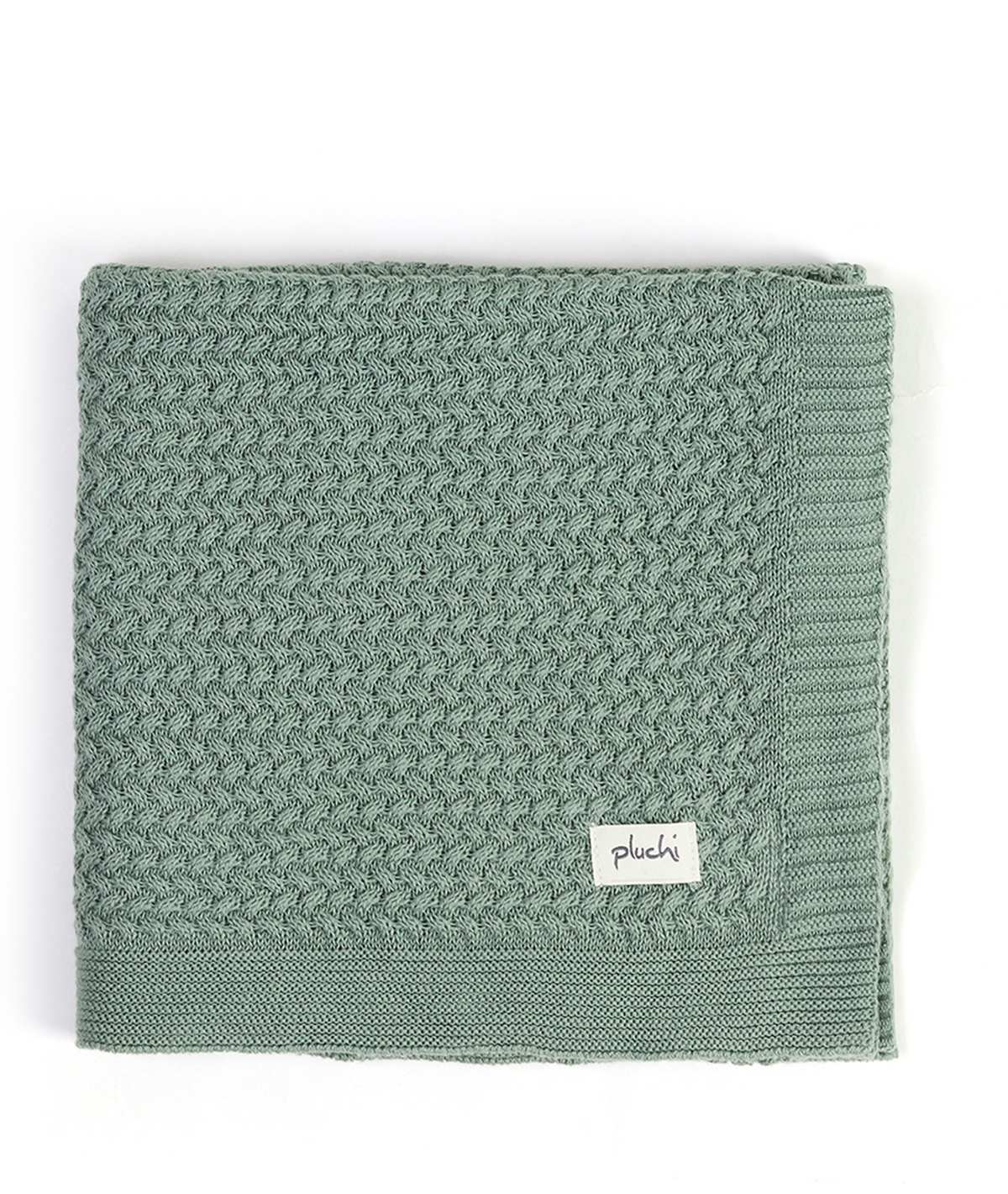 Giggle Knit  Indus Blue Color Cotton Knitted Ac Blanket For Baby / Infant / New Born For Use In All Seasons