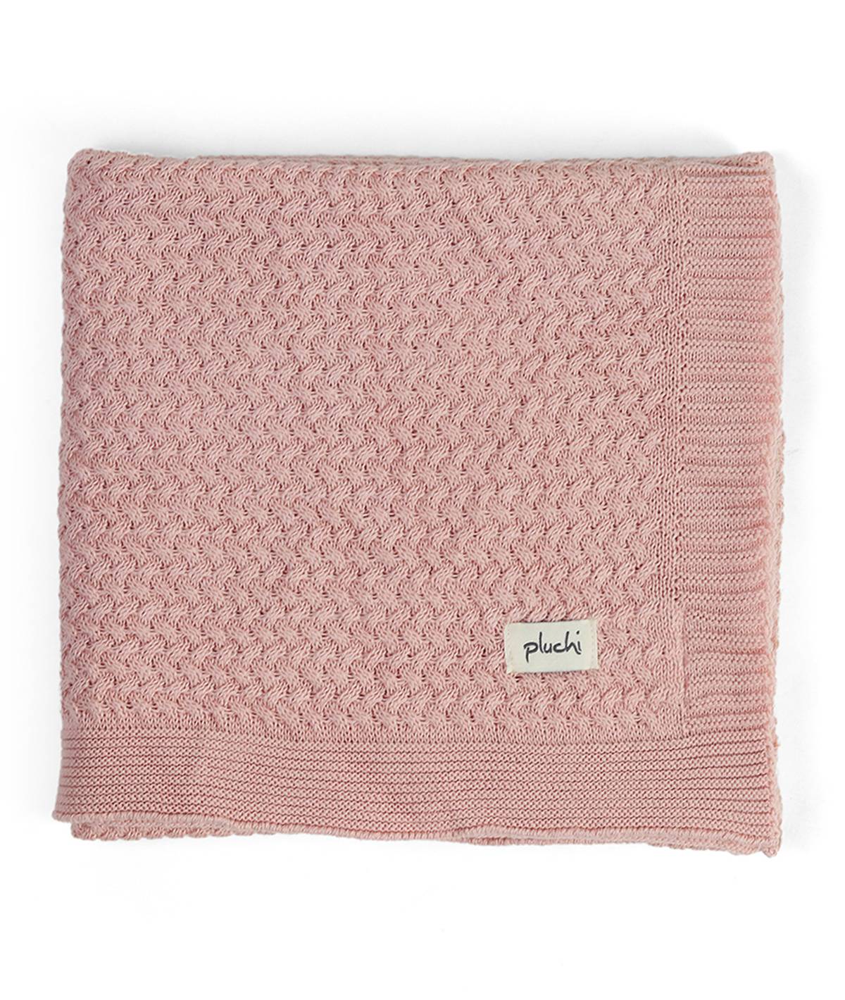 Giggle Knit Pink Color Cotton Knitted Ac Blanket For Baby / Infant / New Born For Use In All Seasons