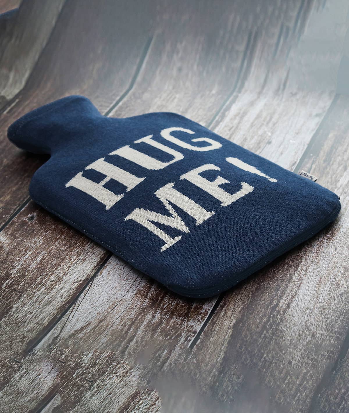 blue hot water bottle cover