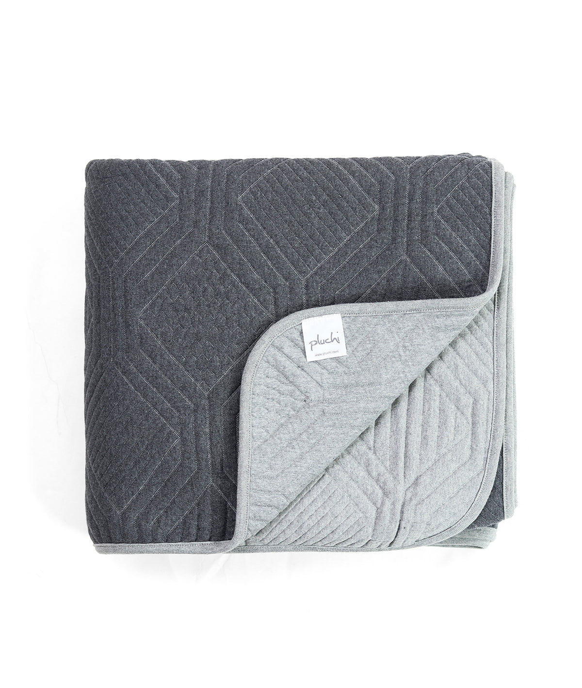 Arthur Single Bed Quilted Blanket (Dark Grey Melange & Light Grey Melange)(152cm x 228cm)