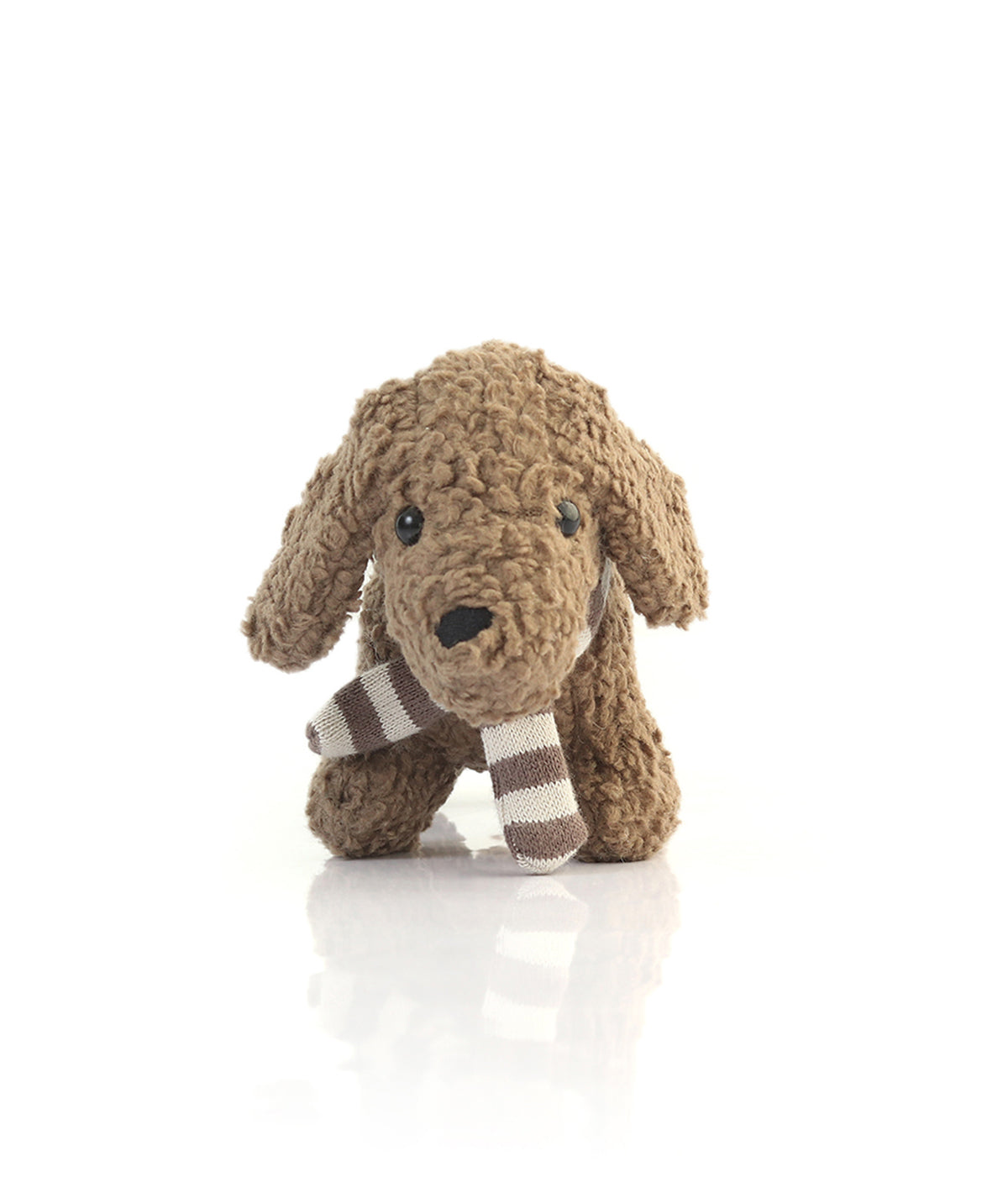Bruno Dog Cotton Knitted Stuffed Soft Toy (Warm Grey)
