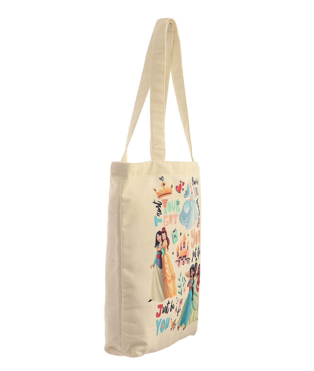 Disney Princess - Off White Color canvas  Shoulder Handbag