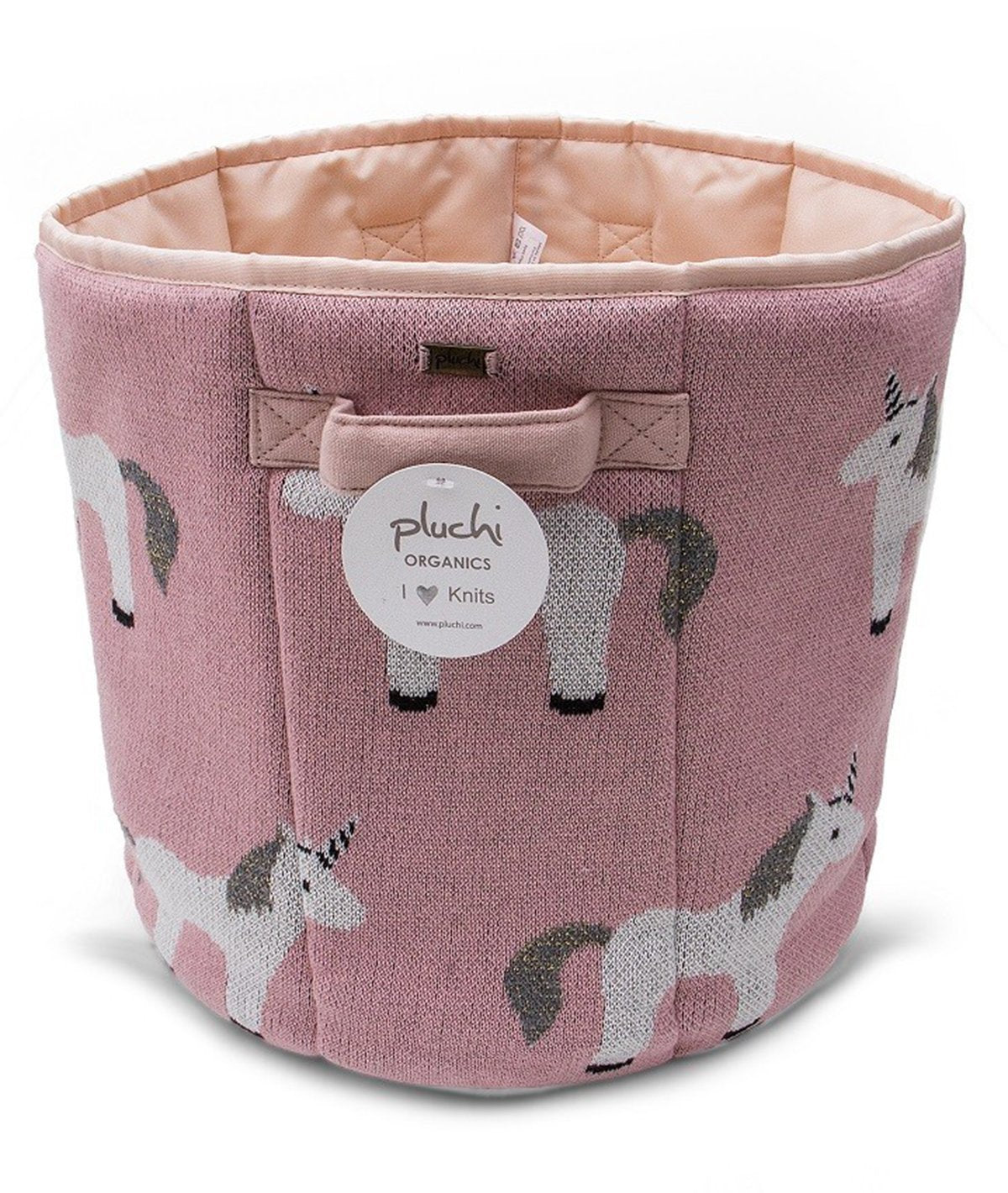 My Little Unicorn Bubblegum Pink Cotton Knitted Storage Basket for Kids Room / Nursery Decor