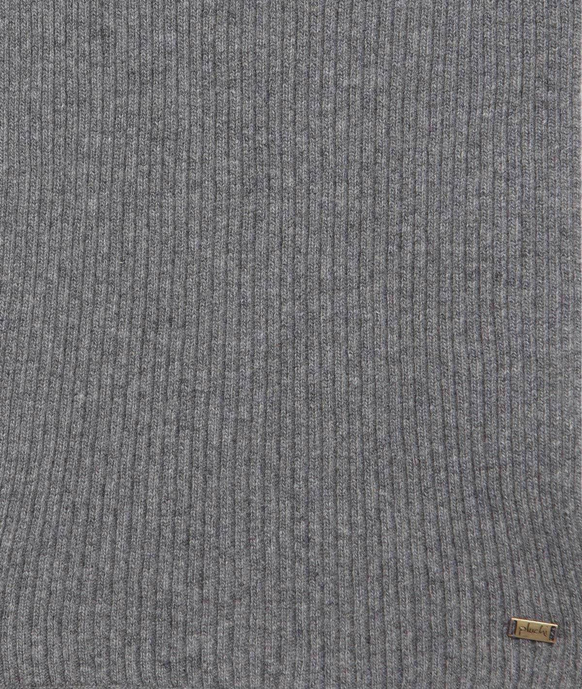 Chesa - Dark Grey Lambswool & Nylon Knitted Scarf