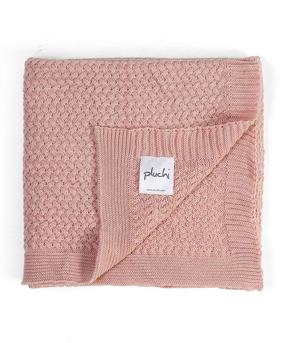Giggle Knit Pink Color Cotton Knitted Ac Blanket For Baby / Infant / New Born For Use In All Seasons