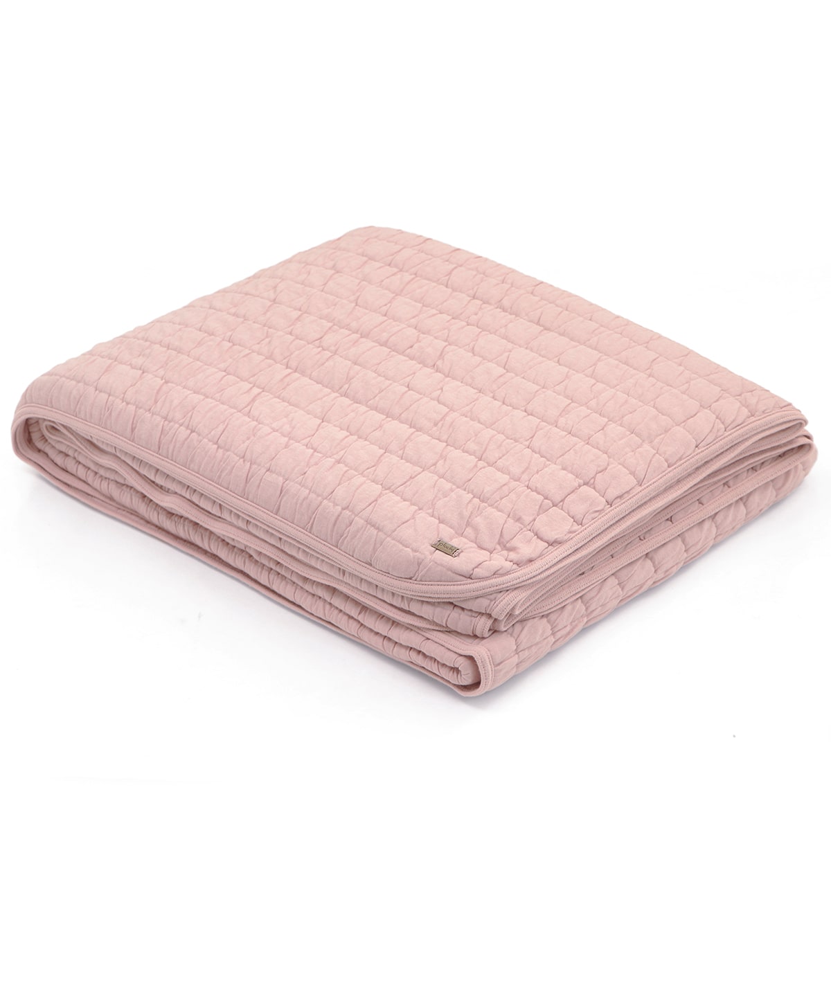 Mathilde Cameo Pink 100% Cotton Knitted With Polyester Filled King Size Bed Cover With 2 Pillow Covers (Set of 3 Pcs)