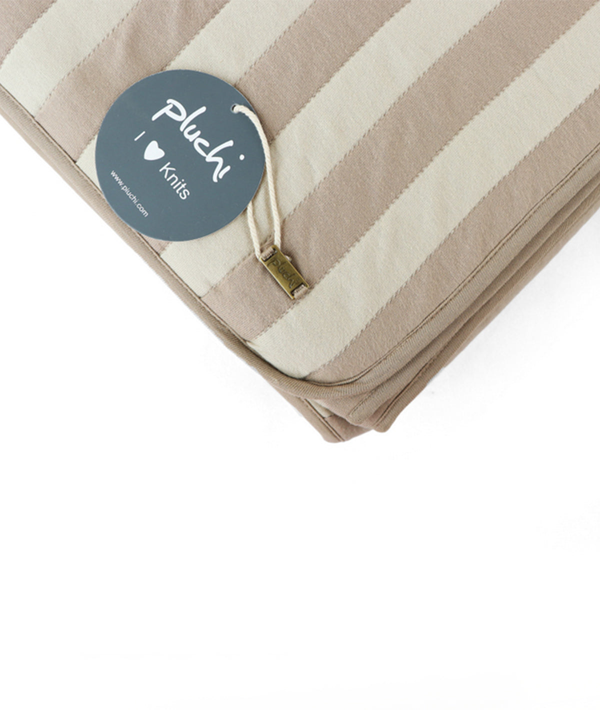 Highs & Lows Stone & Pale Whisper 100% Cotton Knitted With Polyester Filled King Size Bed Cover With 2 Pillow Covers (Set of 3Pcs)