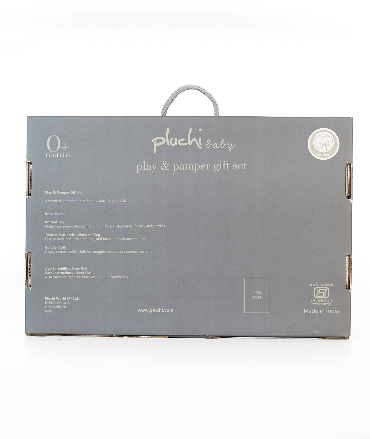 Celestia Play & Pamper Gift Bundle - (Set of 3 - Soft Toy, Cuddle Cloth & Ring Rattle)