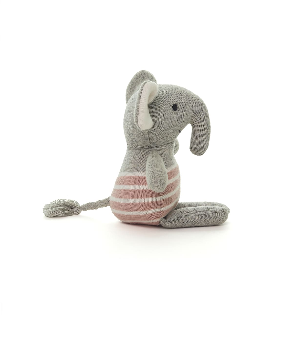 Cute as a Button Gift Bundle- (Set of 2 - Blanket & Elephant Rattle) in Cameo Pink Color