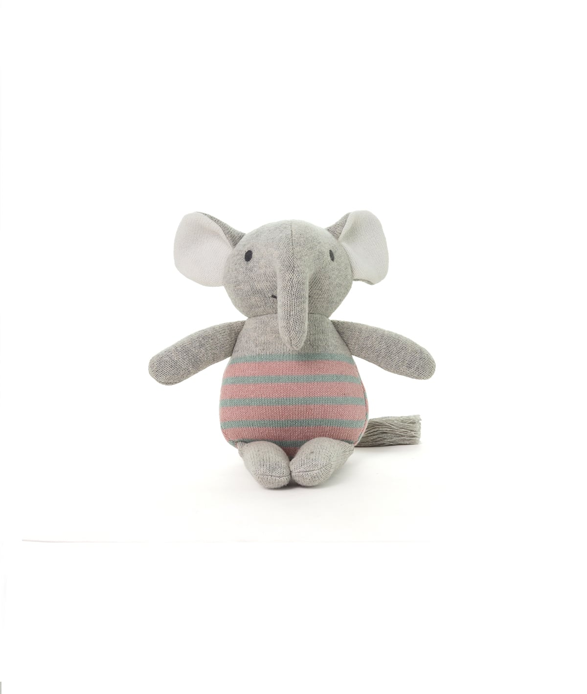Cute as a Button Gift Bundle- (Set of 2 - Blanket & Elephant Rattle) in Ivory Color