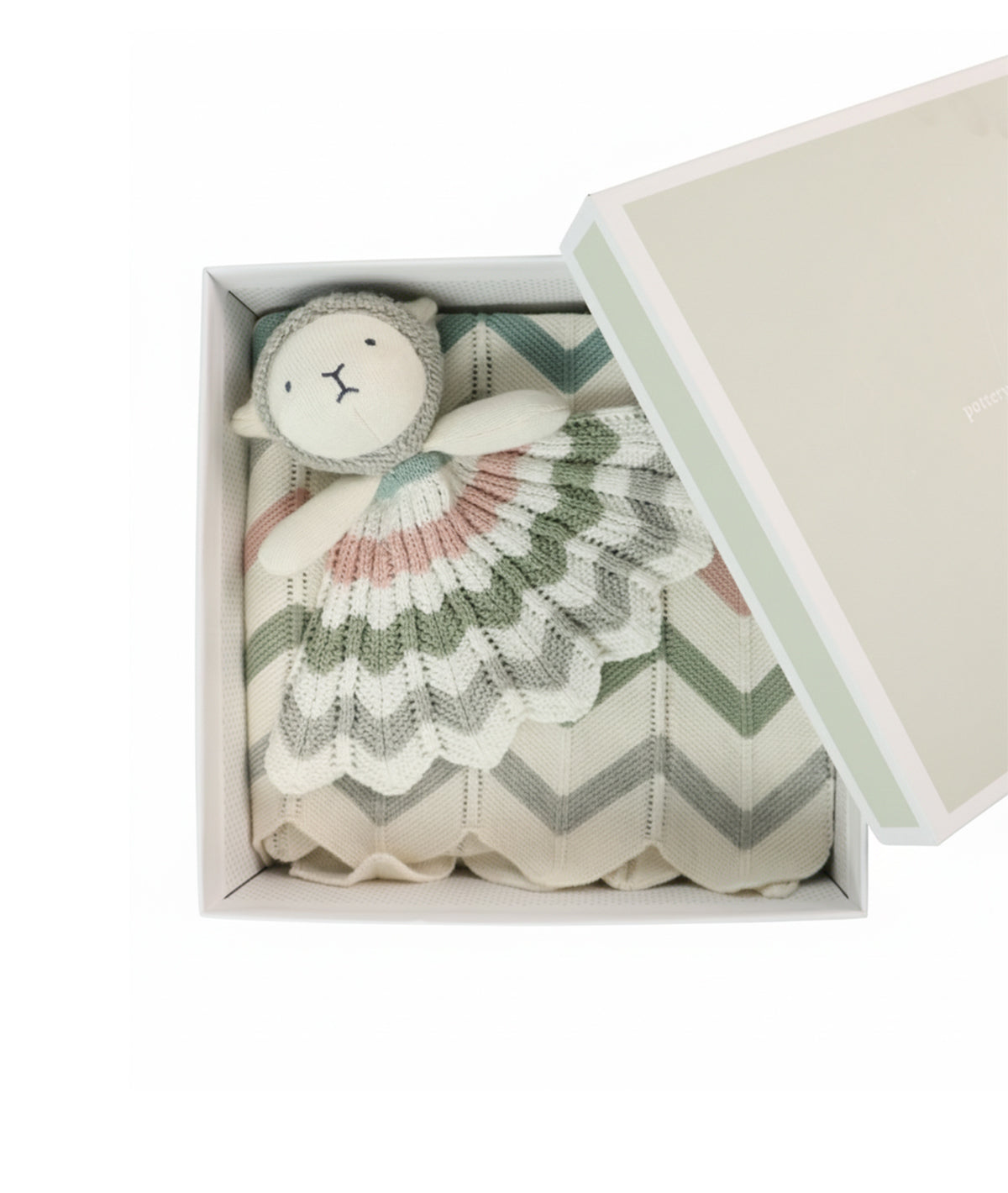 Tiny Treasures Zig Zag Gift Bundle - (Set of 2 - Blanket and Cuddle Cloth ) in Multi Color