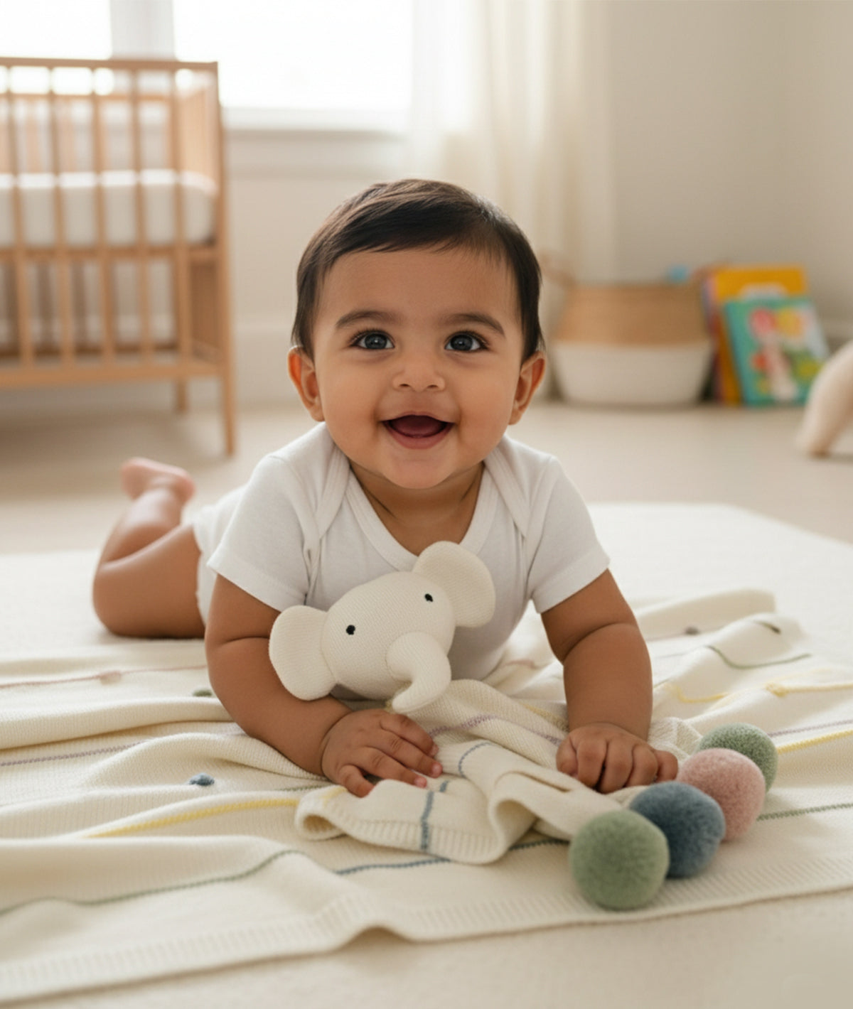 Tiny Treasures Gift Bundle - (Set of 2 - Blanket and Cuddle Cloth ) in Multi Color