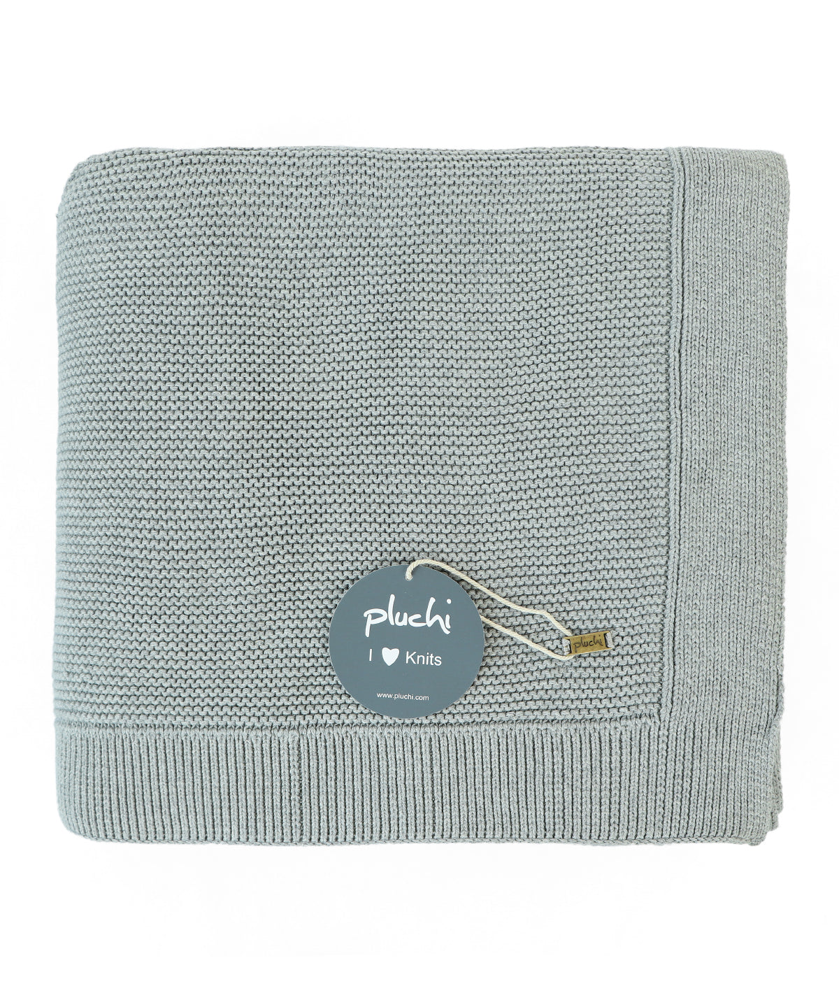 Transfer Knit Cotton Knitted AC blanket / Dohar for Round the Year Use in Light Grey Melange Color  (152 cm x 228 cm)