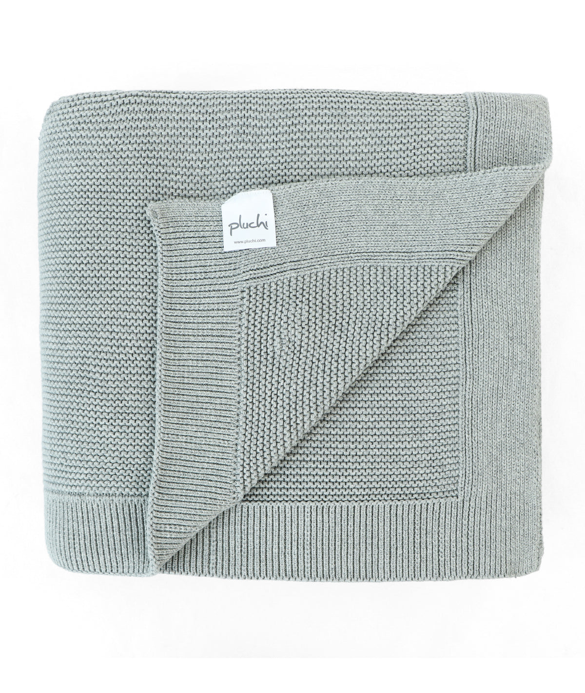 Transfer Knit Cotton Knitted AC blanket / Dohar for Round the Year Use in Light Grey Melange Color  (152 cm x 228 cm)