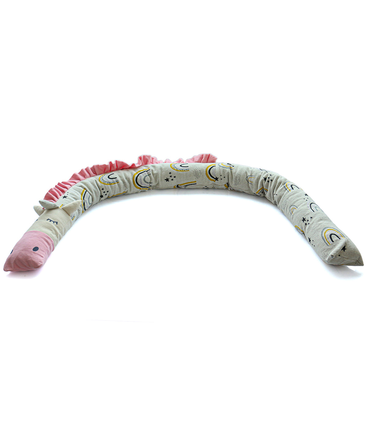 Unicorn Cotton Knitted Cot Bumper (Cerise Pink)