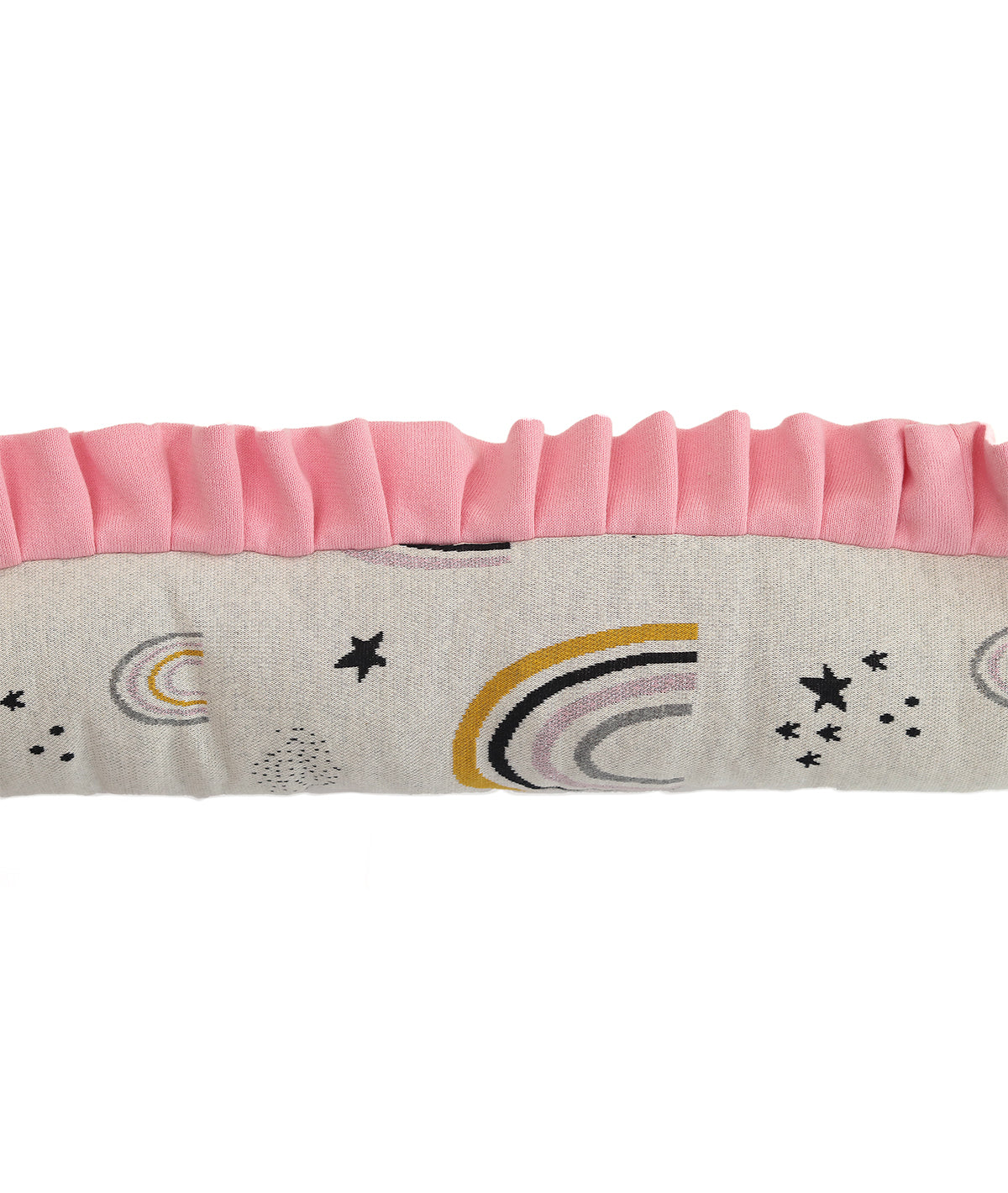 Unicorn Cotton Knitted Cot Bumper (Cerise Pink)