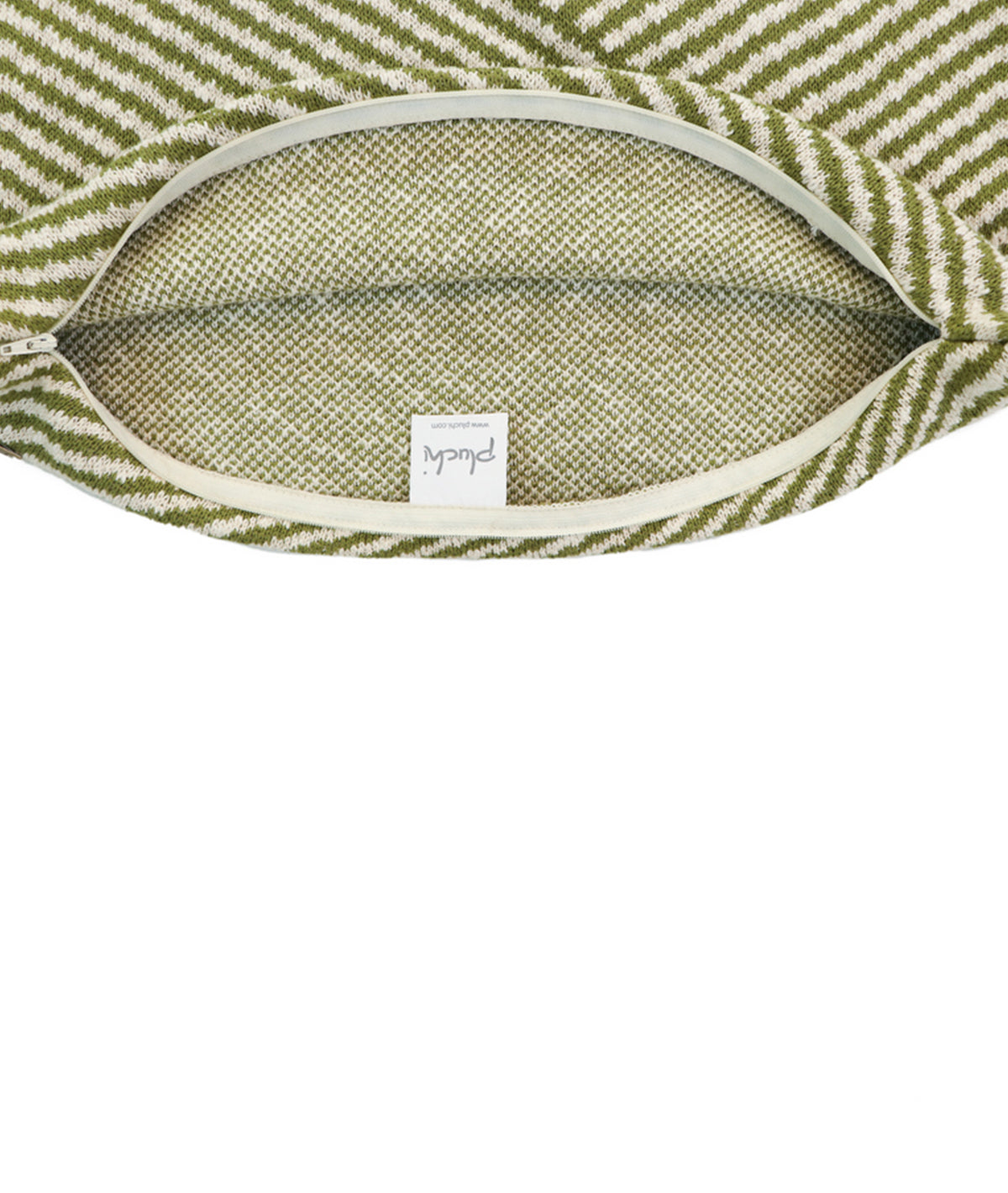 Drone Mint & Ivory Cotton Knitted Quilted 20 X 20 Inches Cushion Cover