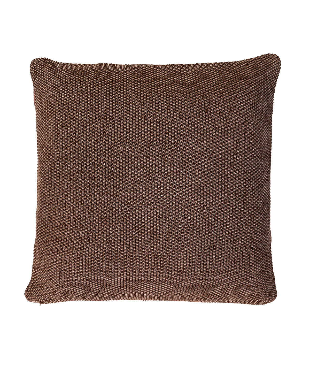 Moss Stitch Cotton Knitted Decorative Cushion Cover with Filler (70 cm x 70 cm)