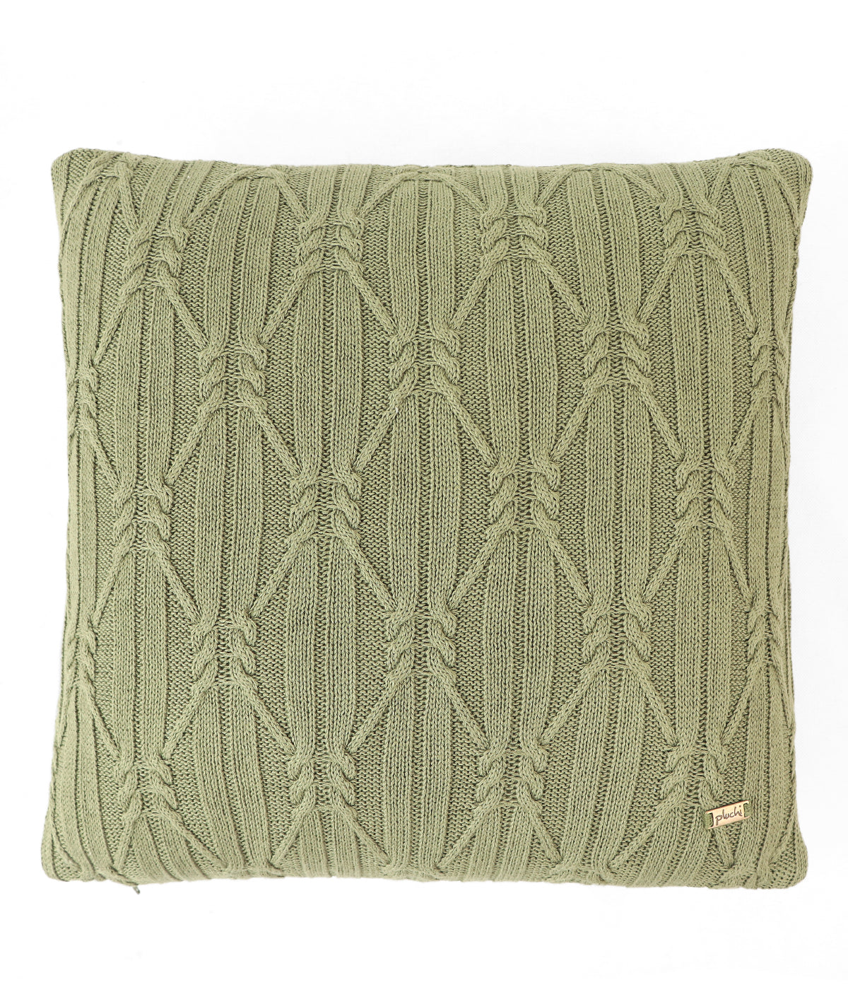 Holly Dried Herb Cotton Knitted Decorative 16 X 16 Inches Cushion Cover