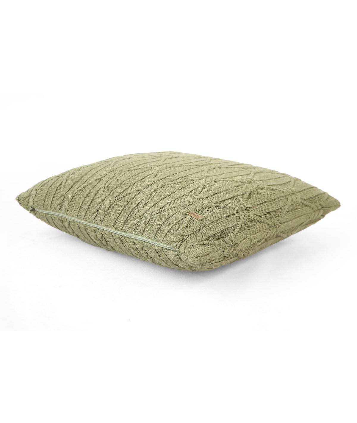 Holly Dried Herb Cotton Knitted Decorative 16 X 16 Inches Cushion Cover