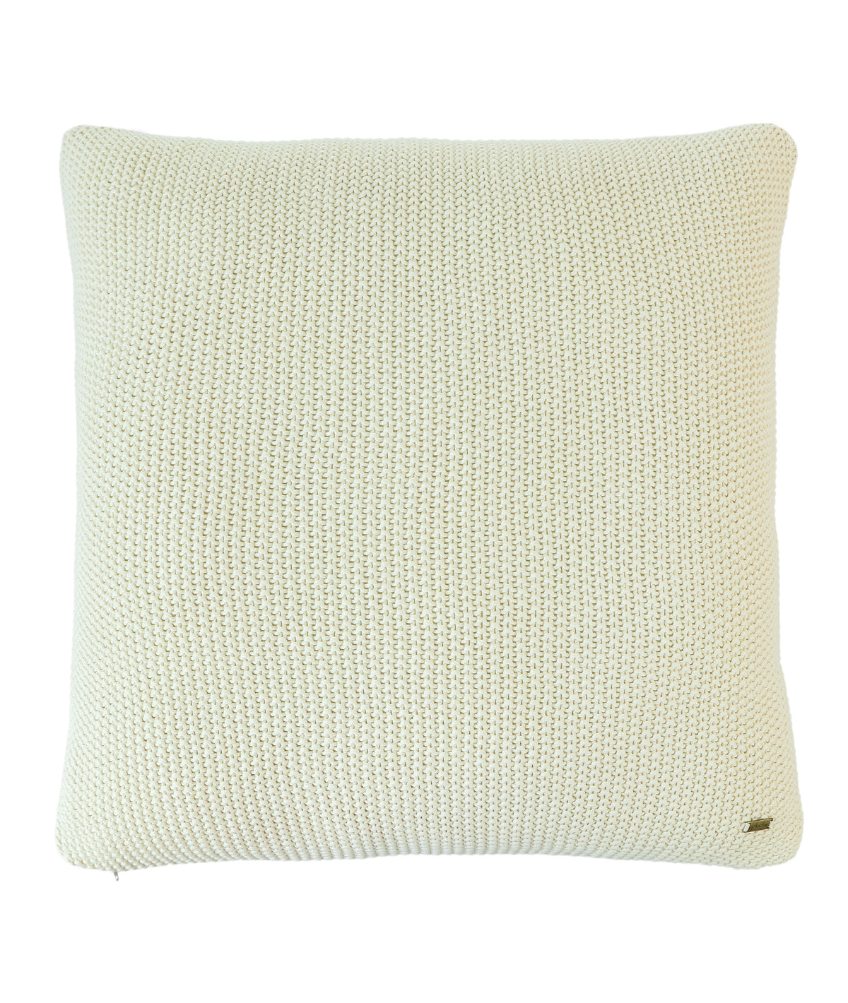 Moss Knit Natural Cotton Knitted Decorative 24 X 24 Inches Cushion Cover