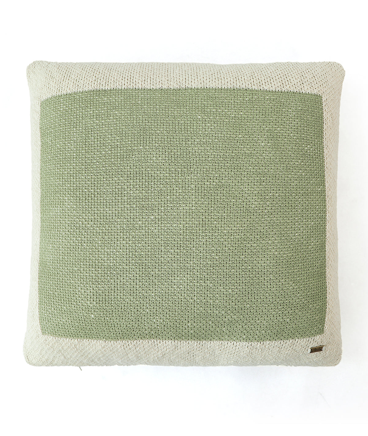 Poster Cotton Knitted Decorative Mint Color 16 x 16 Inches Cushion Cover