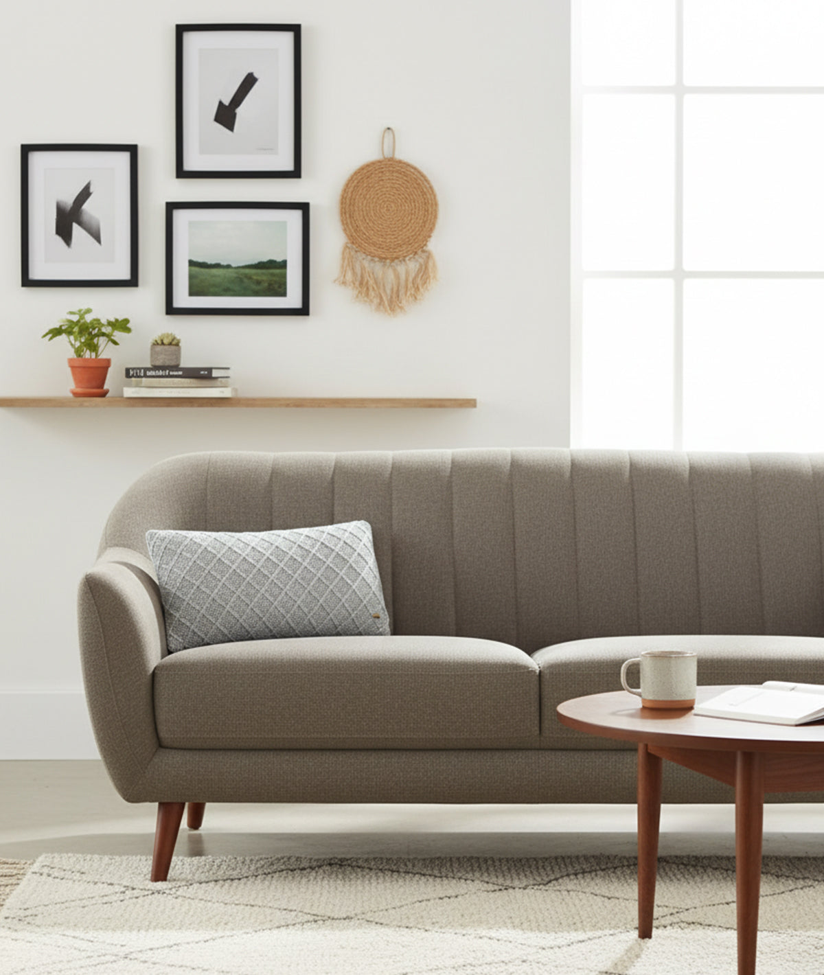 Shannon Cool Grey Cotton Knitted Decorative 12 X 20 Inches Cushion Cover