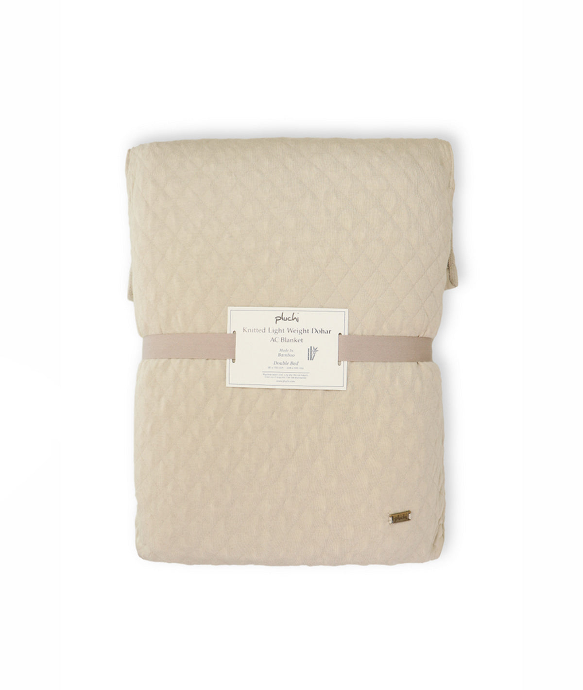 Diamond Silver Birch Cotton Knitted Double Bed AC Quilted Blanket