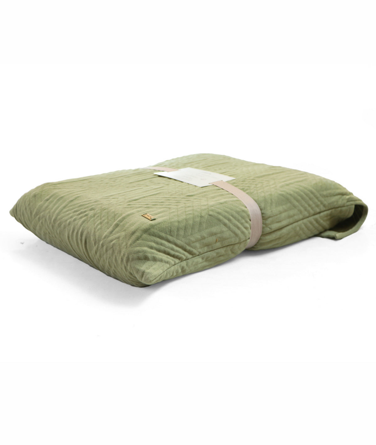 Praquet Olive & Scenic Green Cotton Knitted Double Bed AC Quilted Blanket