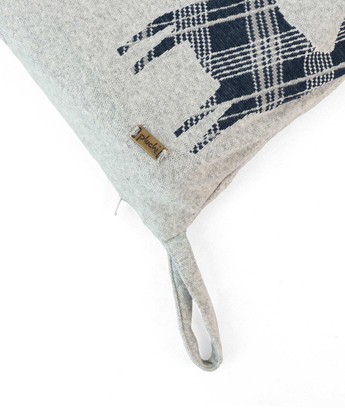 ReindeerVanila Grey Milange Cotton Knitted  King Size Double Bed Fitted Sheet With 2 Pillow Covers Set