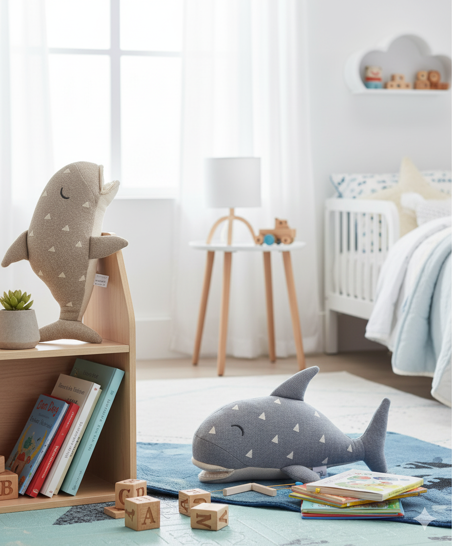 Baby Shark Combo Cotton Knitted Stuffed Soft Toys Set (2 pcs)