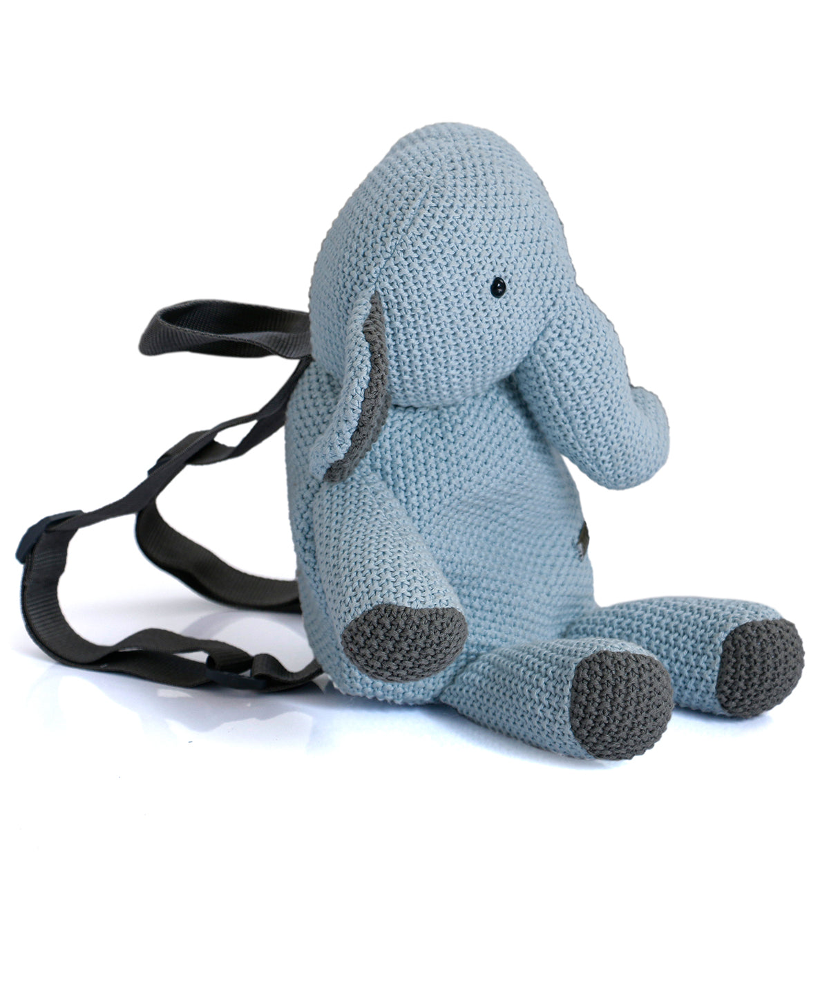 Hippo Elephant Cotton Knitted Kids Bag Combo Set (2 pcs)