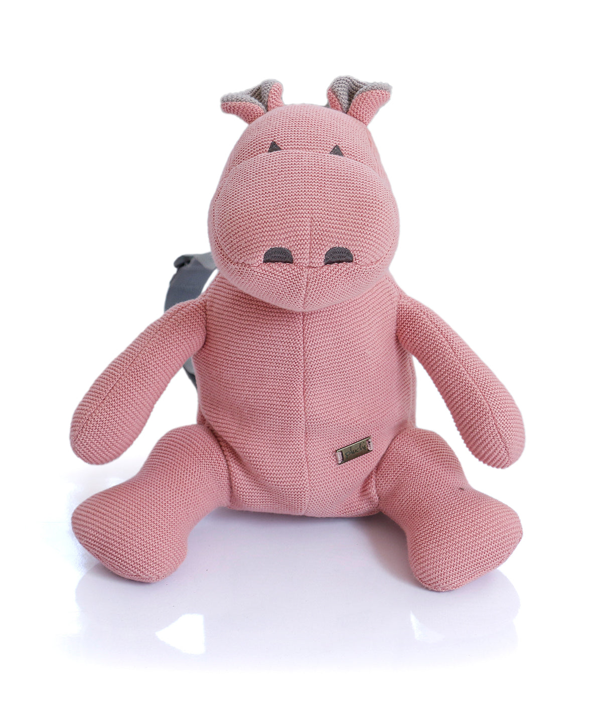 Hippo Elephant Cotton Knitted Kids Bag Combo Set (2 pcs)