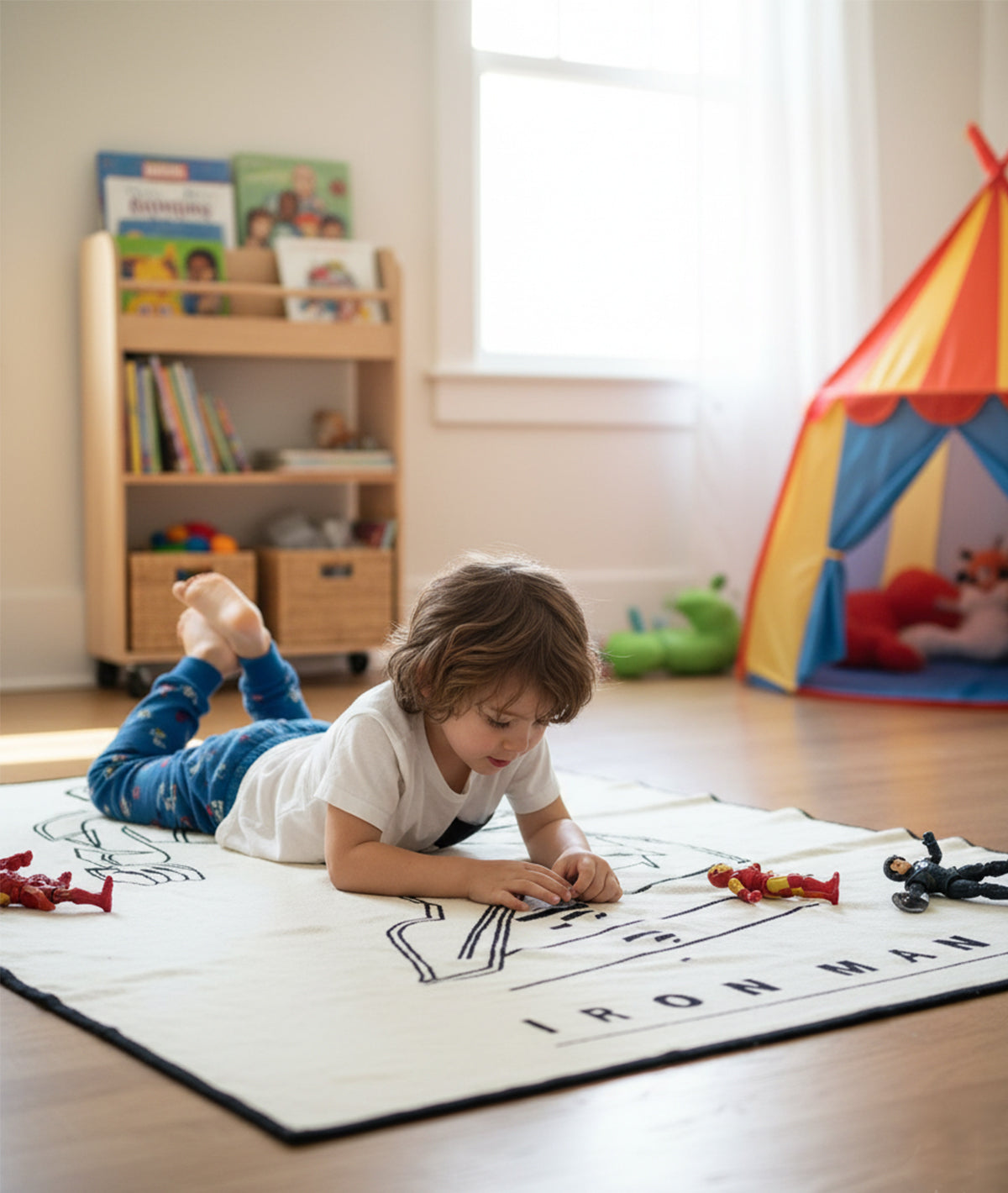 Iron Man Cotton Knitted AC Blanket For Kids (2 to 4 Years for Kids)