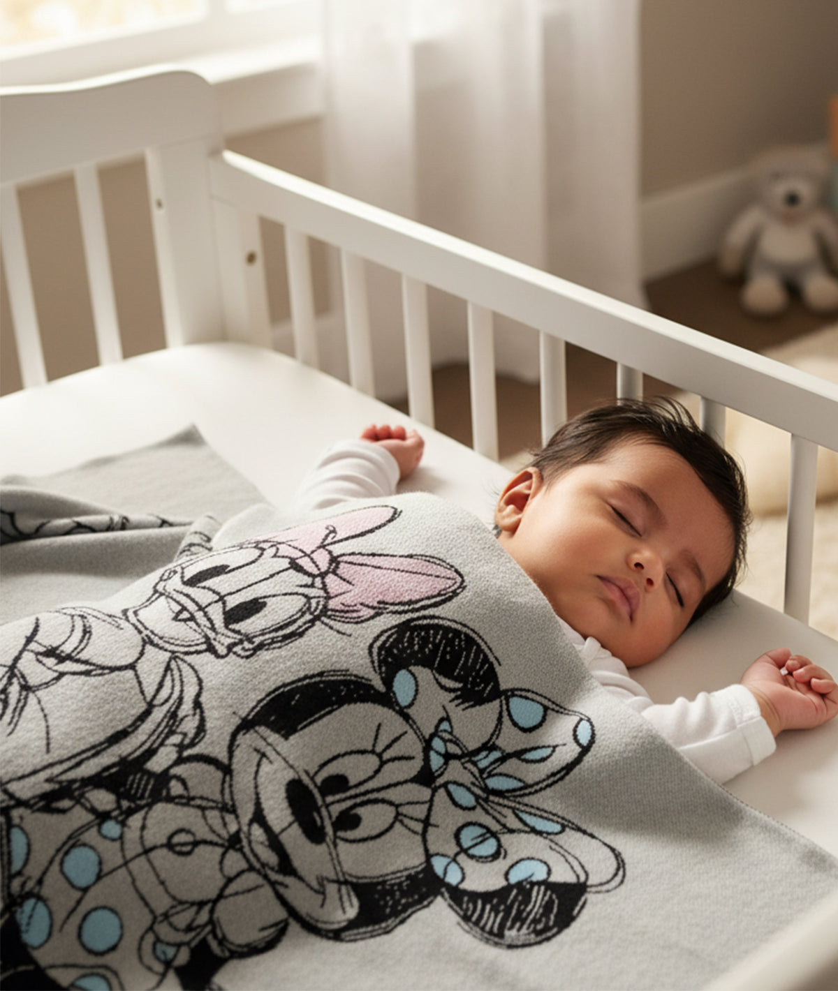 Daisy  Minnie Disney Cotton Knitted AC Blanket For Baby / Infant / New Born For Use In All Seasons (0-18 Months)