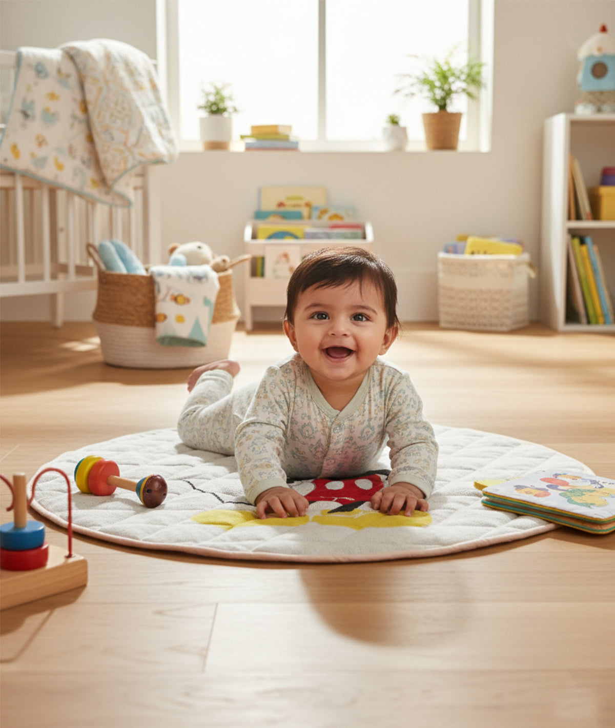 Classic Mickey Mouse - Disney Cotton Knitted Quilted Anti skid Playmat for Babies