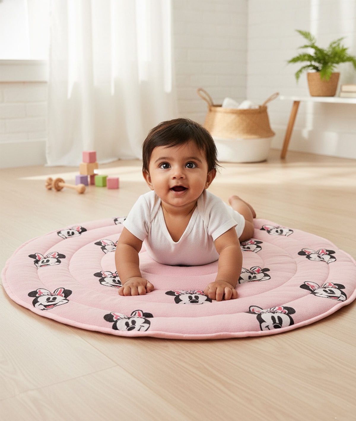 Minnie Lover - Disney Cotton Knitted Quilted Anti skid Playmat for Babies
