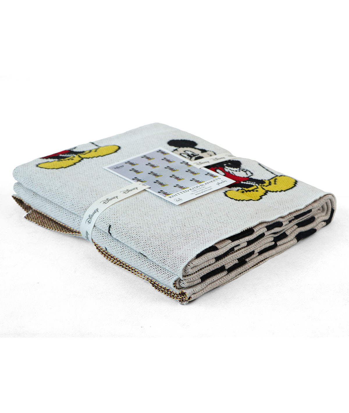 I Love Mickey Mouse - Disney Cotton Knitted Throw / AC Blanket For Kids For Use In All Seasons (2 to 4 Years for Kids)