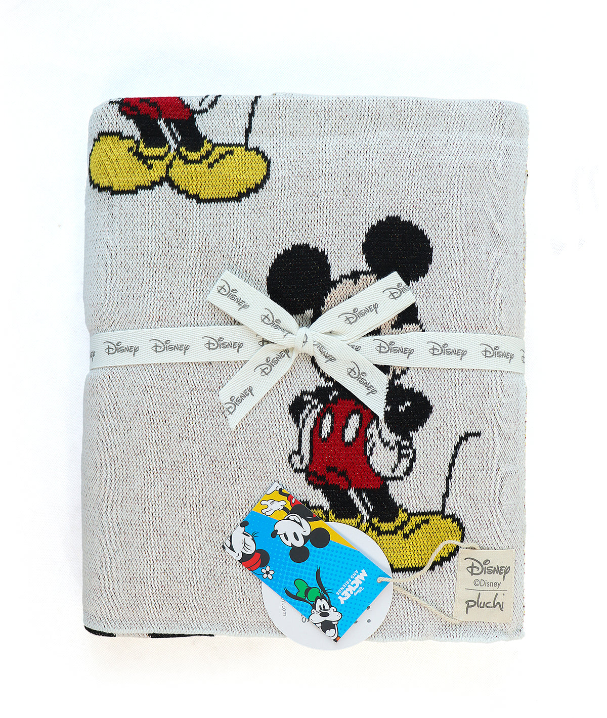 I Love Mickey Mouse - Disney Cotton Knitted Throw / AC Blanket For Kids For Use In All Seasons (2 to 4 Years for Kids)