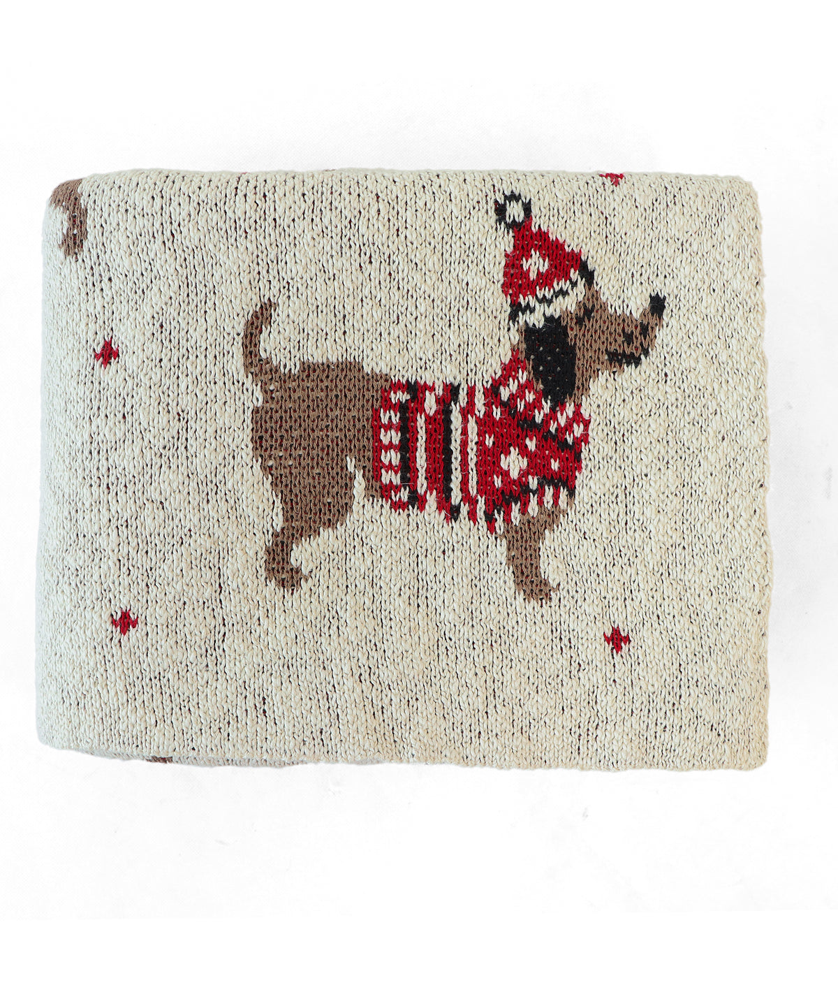 Yule Dog Natural 100% Cotton Knitted All Season AC Throw Blanket