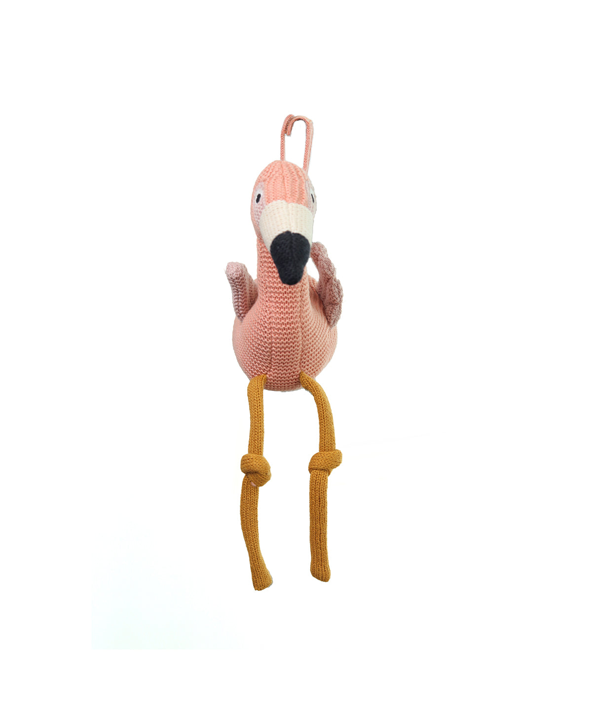 Flamingo Cotton Knitted Stuffed Soft Toy (Coral)