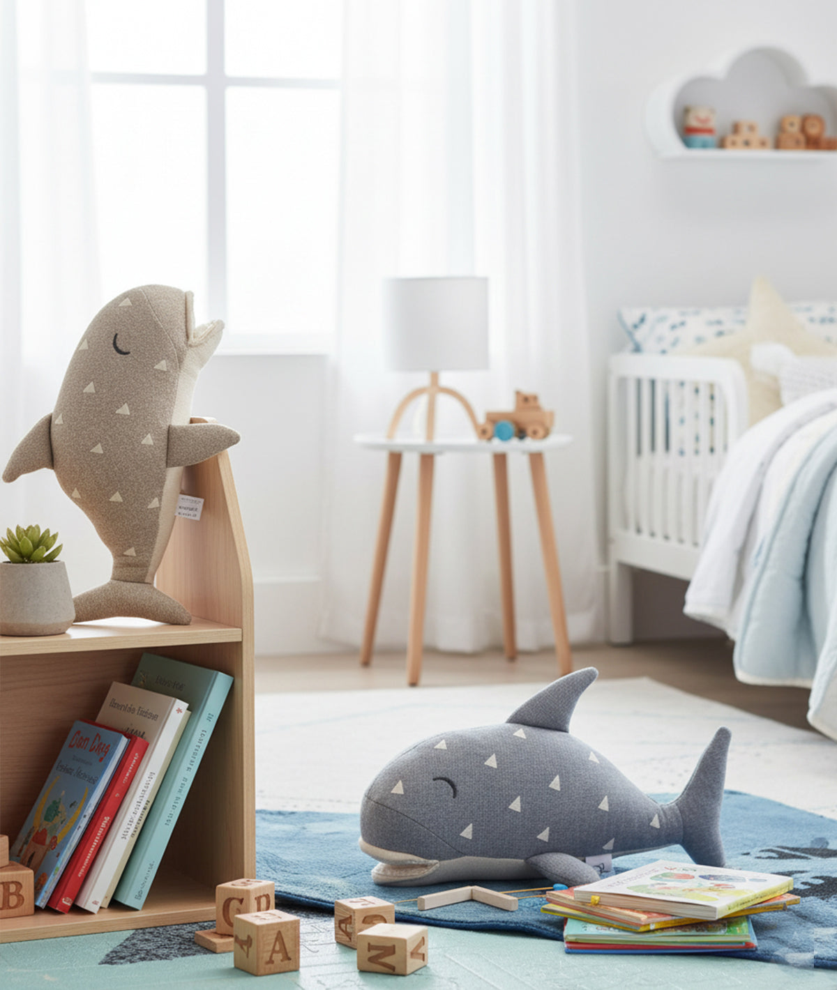 Baby Shark Combo Cotton Knitted Stuffed Soft Toys Set (2 pcs)