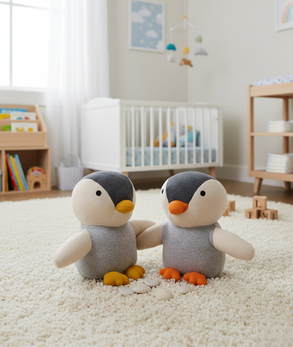 Rocky Bucky Brothers Cotton Knitted Stuffed Soft Toys Combo Set (2 pcs)