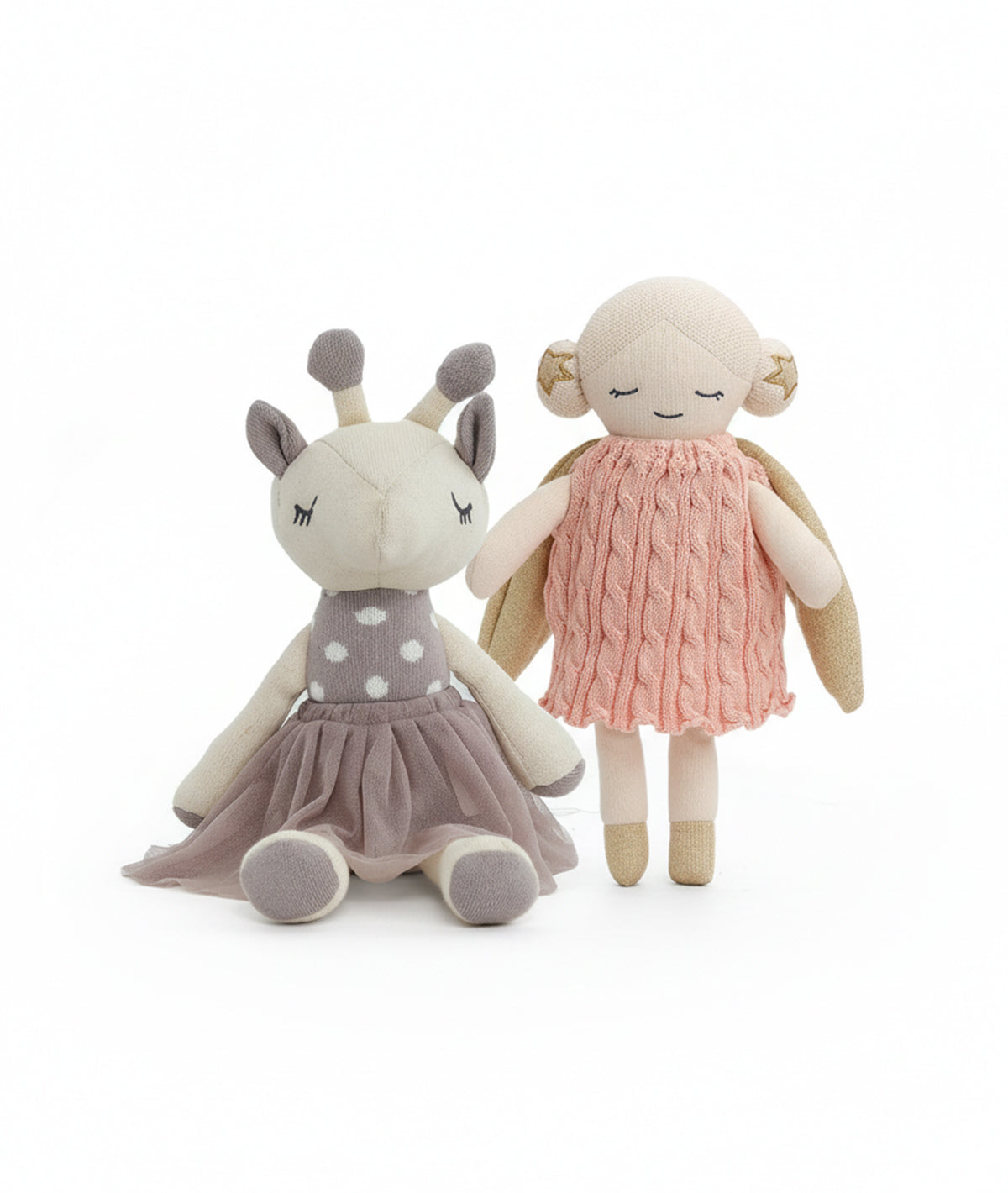 Georgie Dolls Cotton Knitted Stuffed Soft Toys Combo Set (2 pcs)