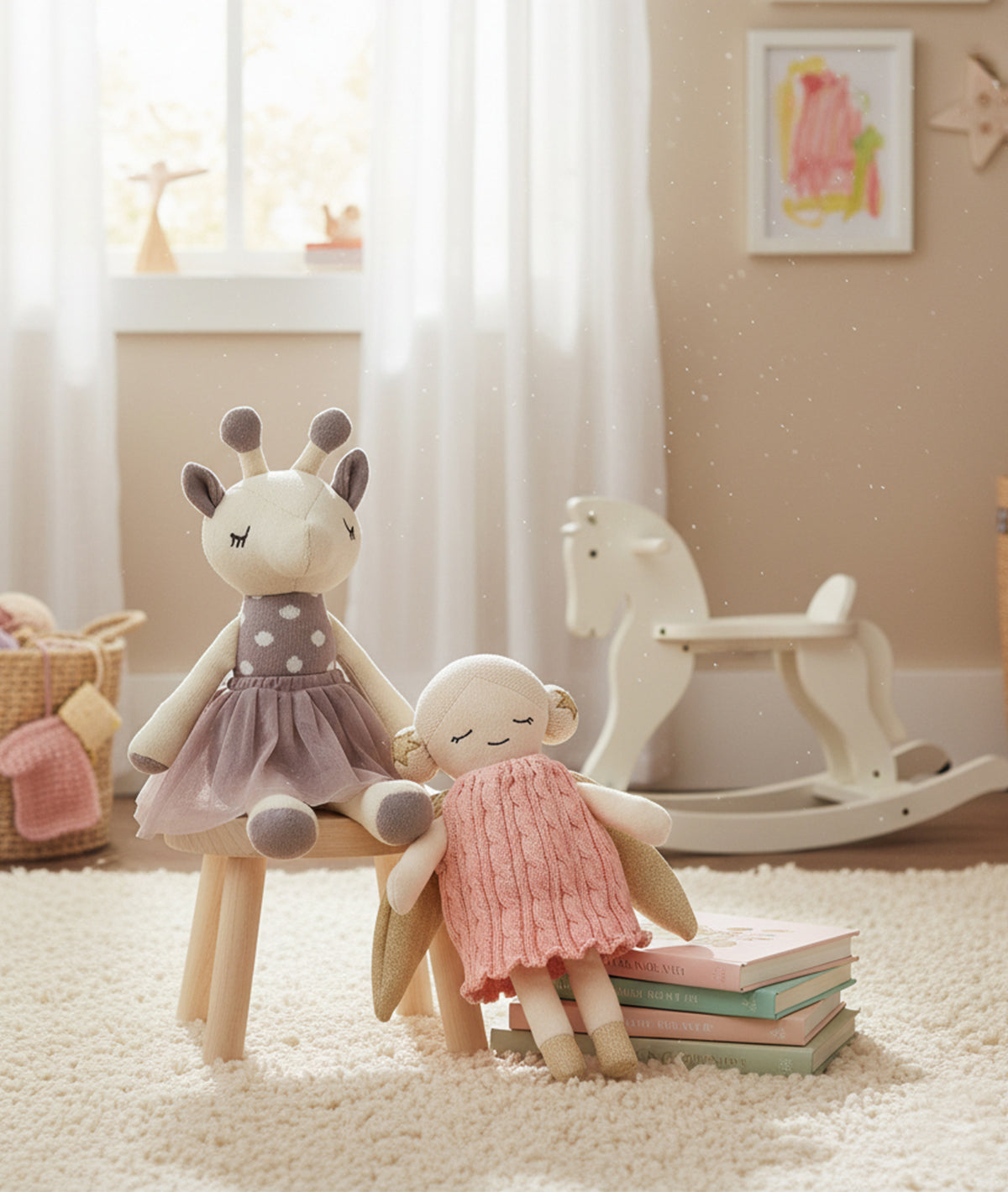 Georgie Dolls Cotton Knitted Stuffed Soft Toys Combo Set (2 pcs)