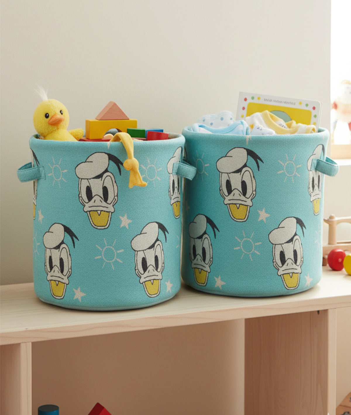 Donald Duck Cotton Knitted Large Kids Baskets Combo Set (2 pcs)