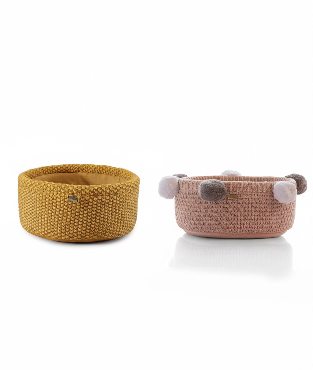 Nefeli Gracious Cotton Knitted Basket for Home Décor Combo Set (2 pcs)
