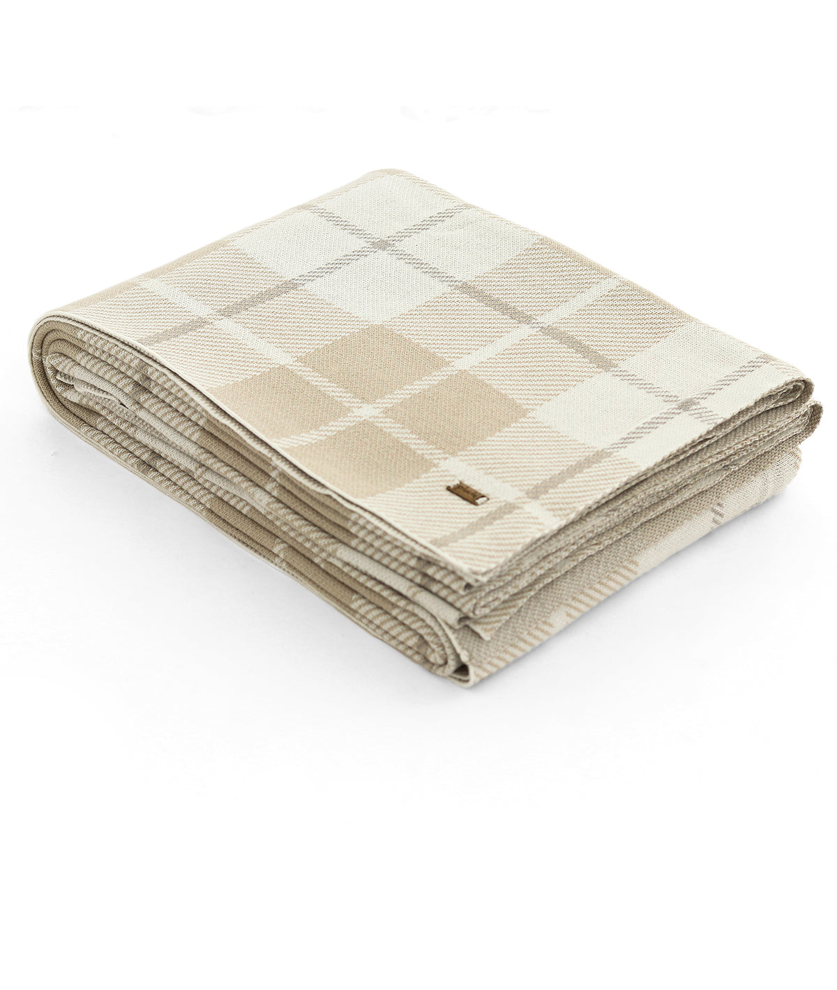 Plaid Oatmeal Cotton Knitted AC Blanket/ Dohar For Round of the Year use (152 cm x 228 cm)