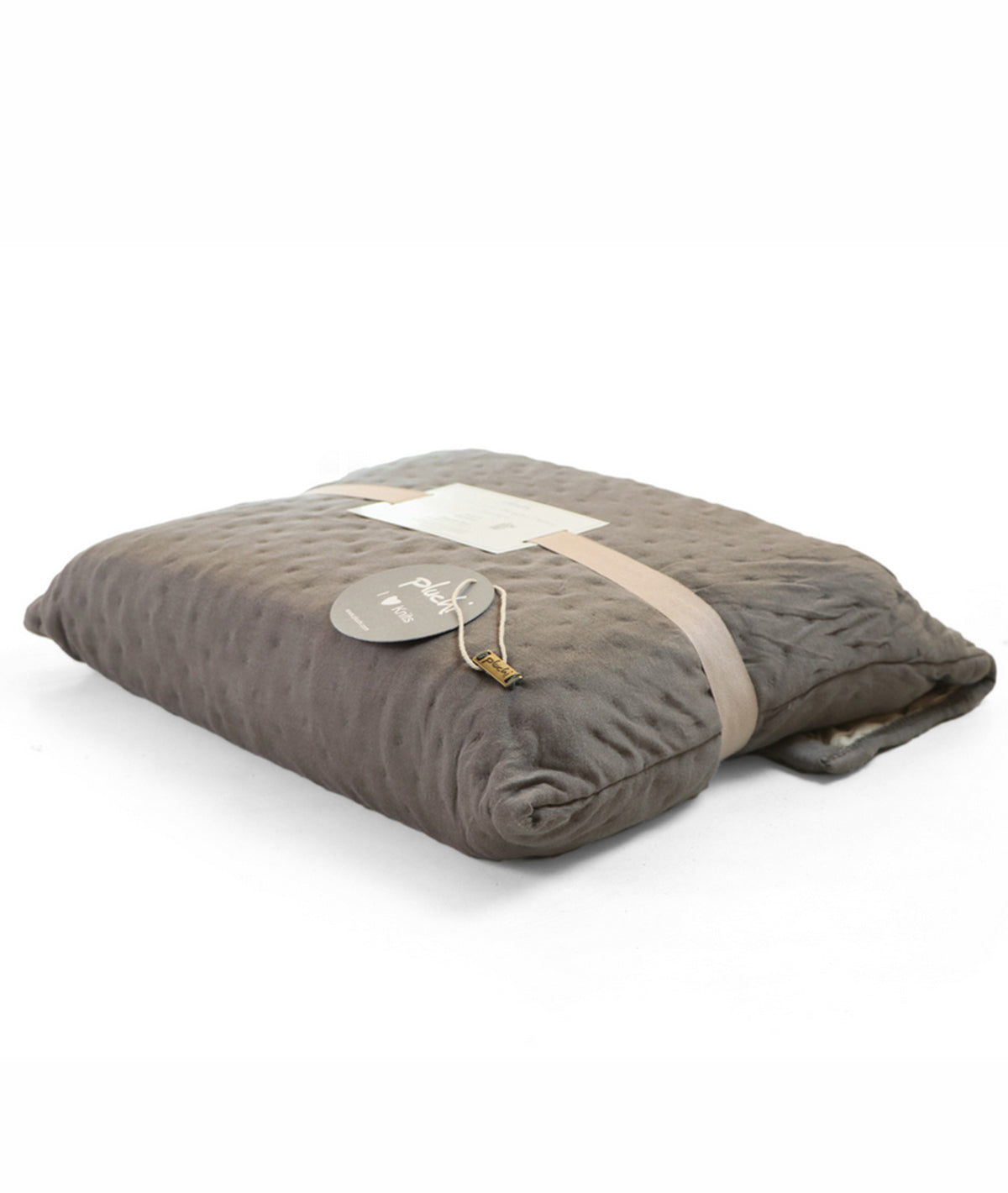 Hazel Silver Birch & Medium Grey Cotton Knitted Single Bed AC Quilted Blanket