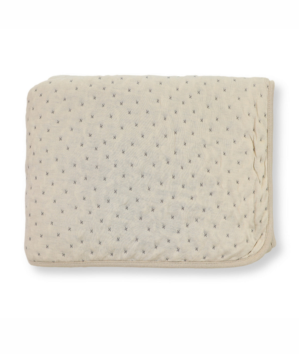 Hazel Silver Birch & Medium Grey Cotton Knitted Single Bed AC Quilted Blanket